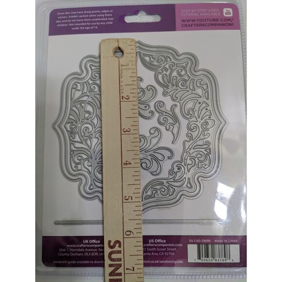 Swirl Easel 7pc Metal Die Set Die'Sire Crafter Companion Create a Card New Diy - Picture 5 of 6